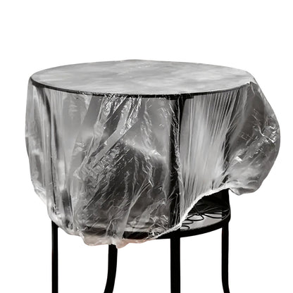 Transparent thick disposable plastic furniture dust cover with elastic edge