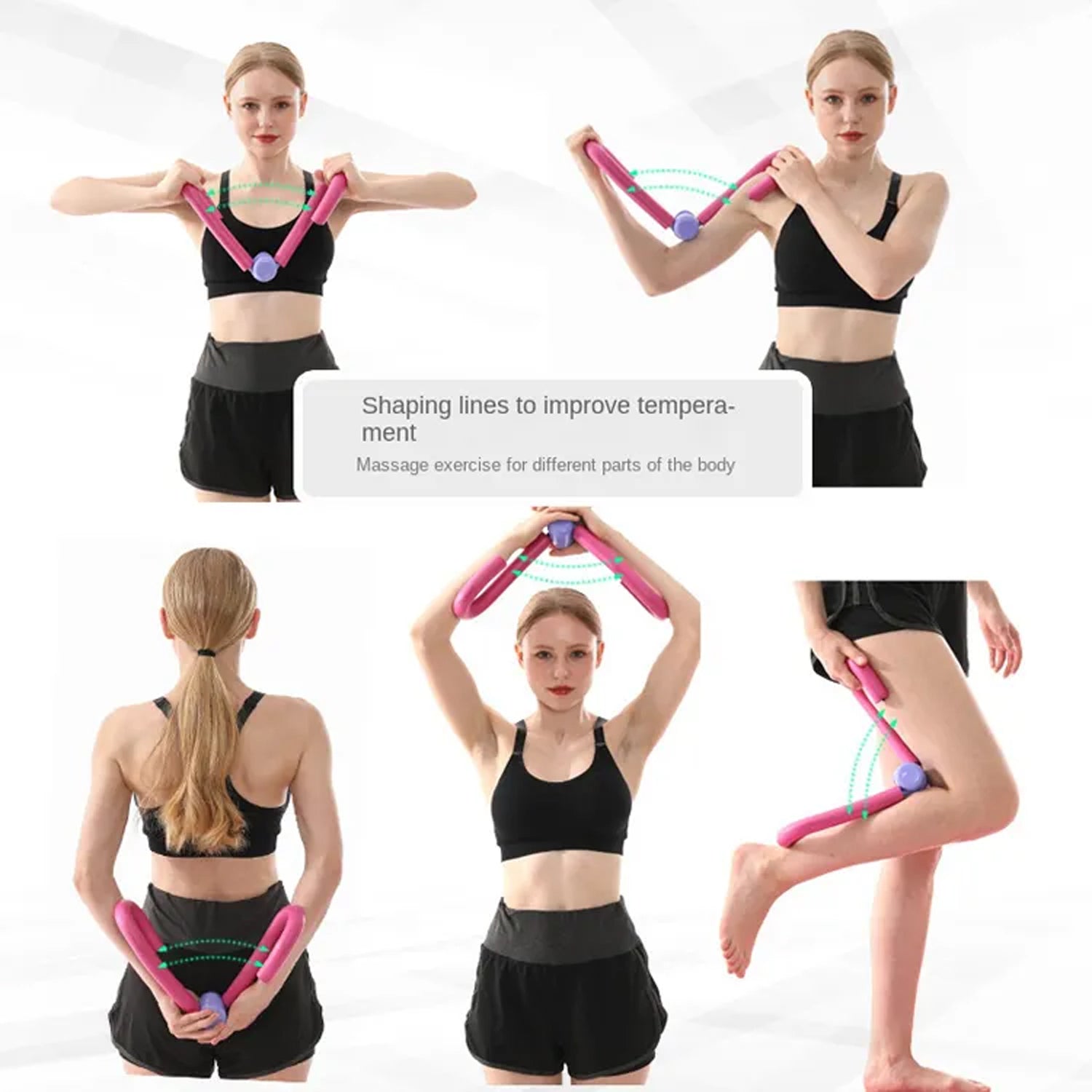 Foam padded thigh exerciser for arms, thighs, and glutes