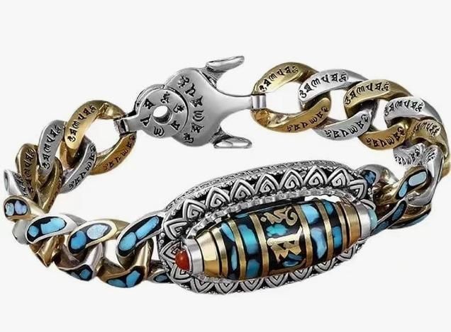 nine-eyed dzi bracelet for men, tibetan spiritual lucky charm bracelet, mantra dzi bracelet for protection, lucky charm bracelet with nine eyed dzi, spiritual bracelet for men with mantra beads, tibetan dzi bracelet for good luck, om mani padme hum bracelet, tibetan dzi spiritual bracelet men, protection and fortune bracelet for men
