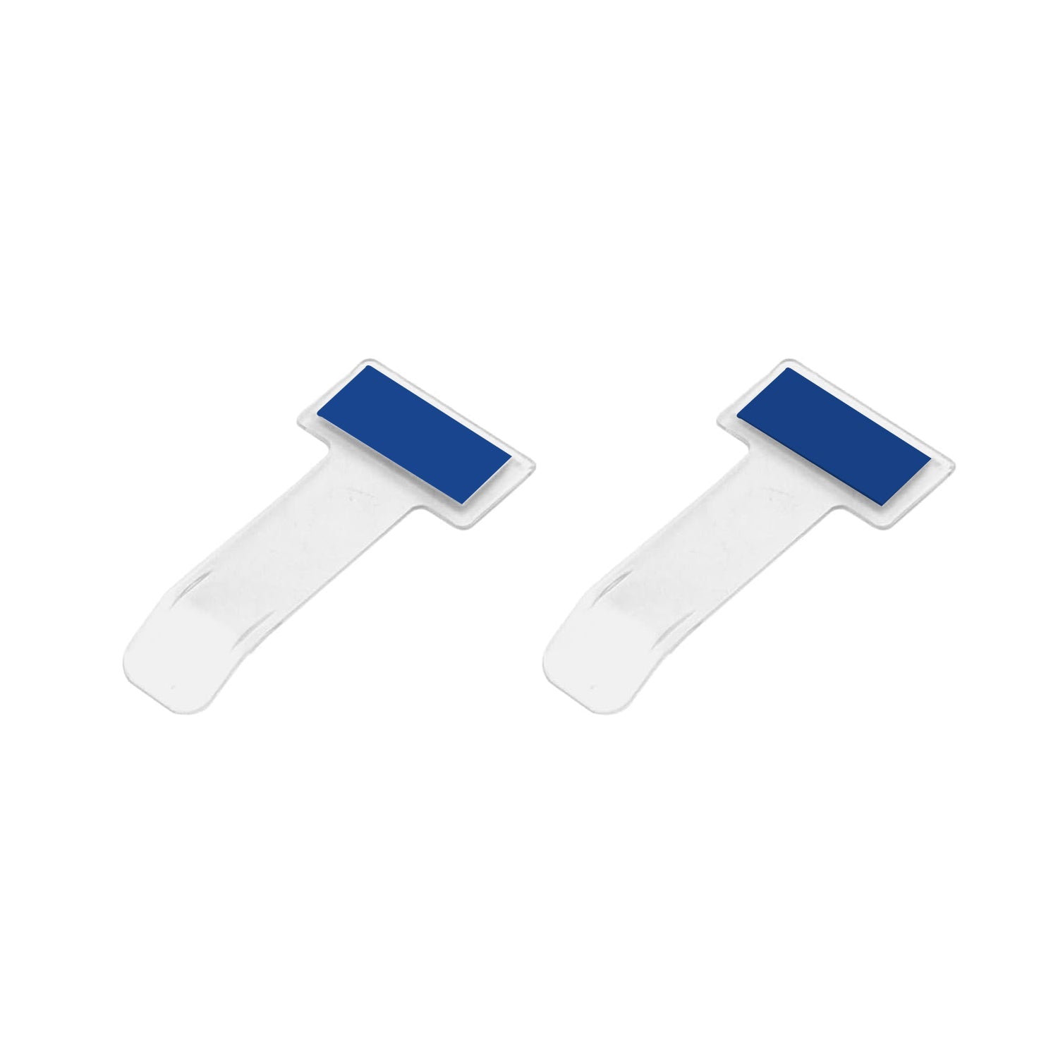 Fastag Mounting Stand, Clear car parking permit holder adhesive clip set of 2

