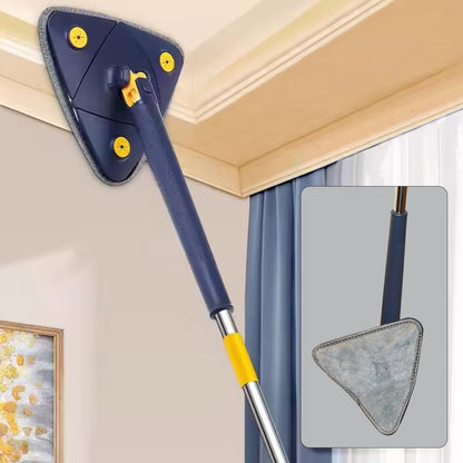 Dry and wet microfiber mop cleaning tiled floor effortlessly