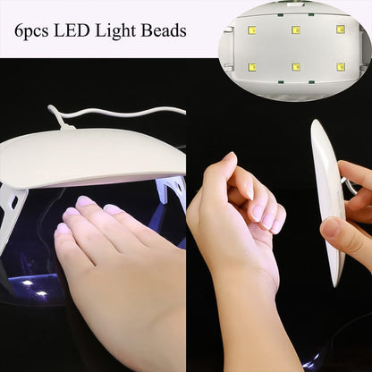 Travel portable UV LED nail dryer for gel polish and nail art