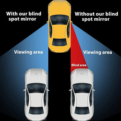 Driver’s side mirror showing blind spot view extension
