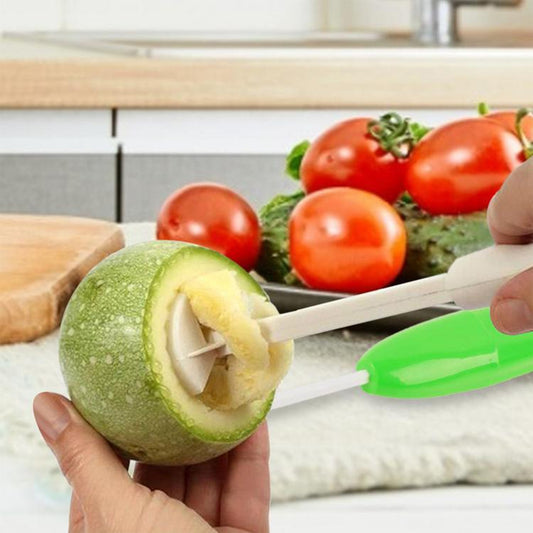 Plastic vegetable drill spiral cutter with four interchangeable heads