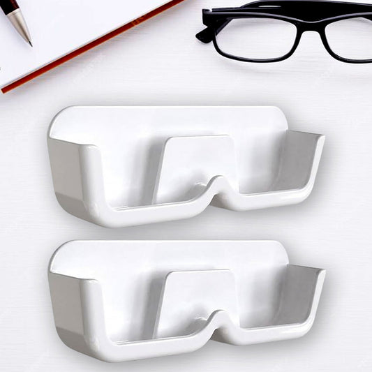 Wall mount sunglass organizer with double-sided adhesive for easy mounting