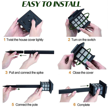 How to install IP44 waterproof solar lights used in yard walkway decoration