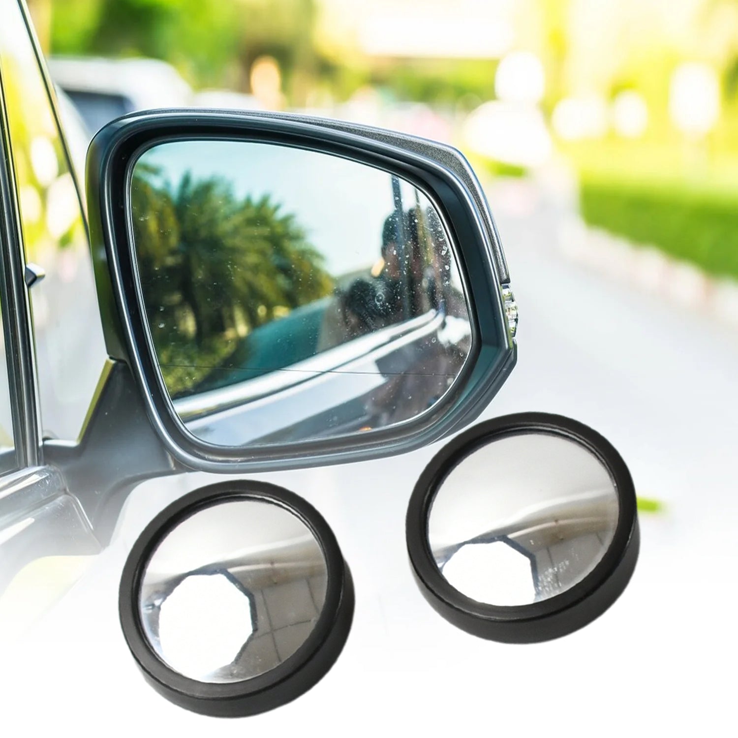 Rear view car blind spot mirror mounted on side mirrors