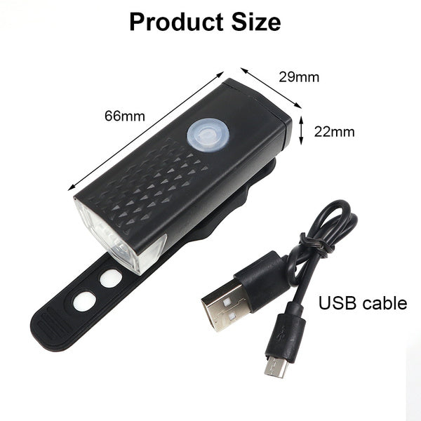 USB bike headlight, 400 lumen cycle light, rechargeable bicycle light, smart anti-glare bike lamp, waterproof headlight, cycle front light, USB cycle flashlight, night ride bicycle light, PVC bike light