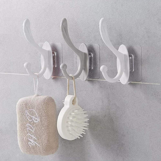 Self-adhesive plastic wall hook, easy to install. adhesive wall hook, waterproof wall hook, kitchen towel hook, bathroom hook, oil proof wall hanger, key holder, self adhesive hook, no drill hook