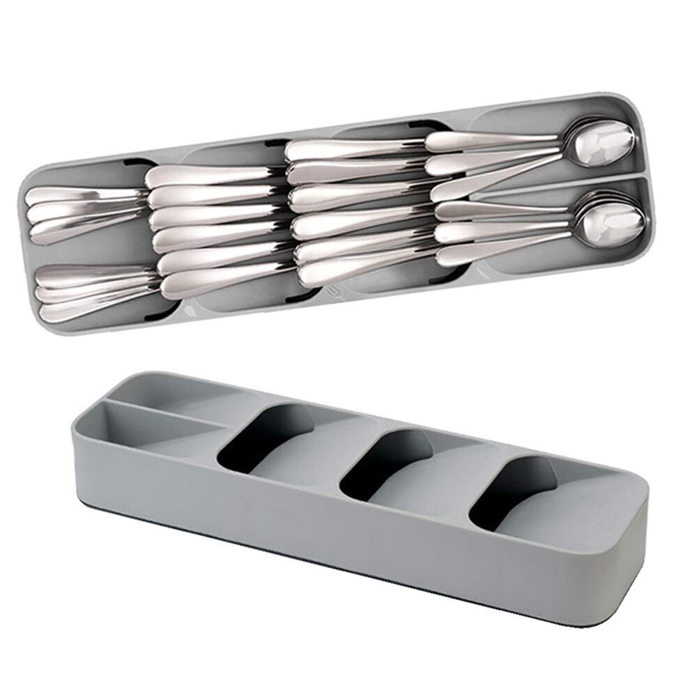 Cutlery tray box with compartments for organizing utensils and cutlery, cutlery tray box, kitchen drawer organizer, plastic cutlery organizer, spoon fork knife holder, compact cutlery storage, modular kitchen tray, utensil tray