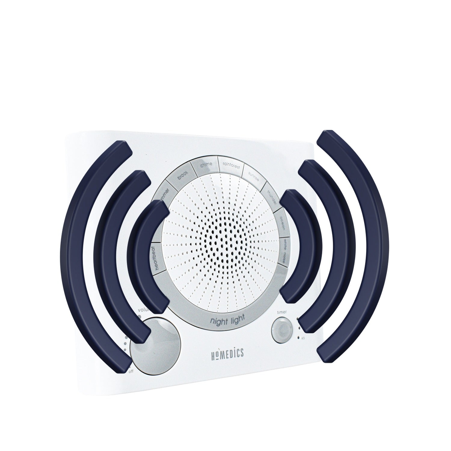 Sleep therapy machine with visible control panel and sound settings. sleep sound machine, white noise machine, natural sound therapy, baby sleep aid, anxiety relief device, sleep timer device, stress relief machine