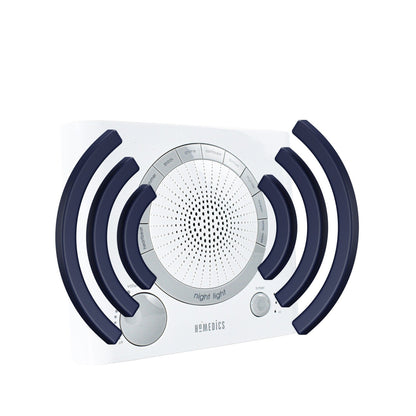 Sleep therapy machine with visible control panel and sound settings. sleep sound machine, white noise machine, natural sound therapy, baby sleep aid, anxiety relief device, sleep timer device, stress relief machine