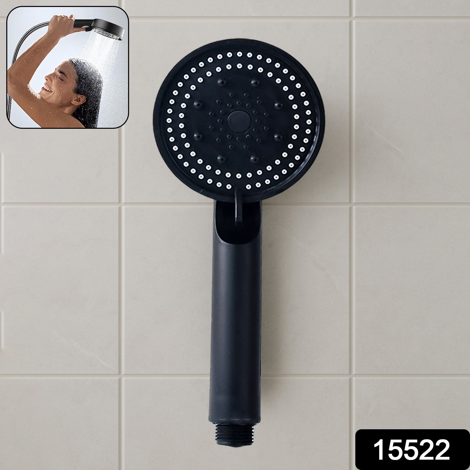 modern handheld shower with high flow, eco-friendly handheld showerhead for daily use, detachable shower head for easy cleaning, handheld shower with adjustable spray settings, powerful pressure shower head for low water pressure, handheld bathroom shower with filter and hose, stylish chrome finish handheld shower head