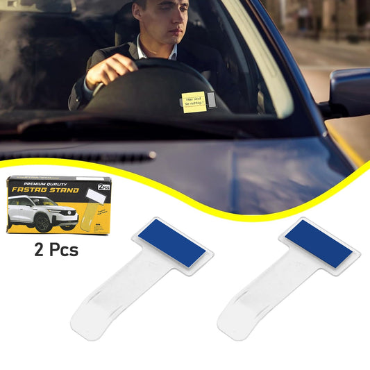 Fastag Stand, Transparent windscreen cardholder clip for car parking tickets

