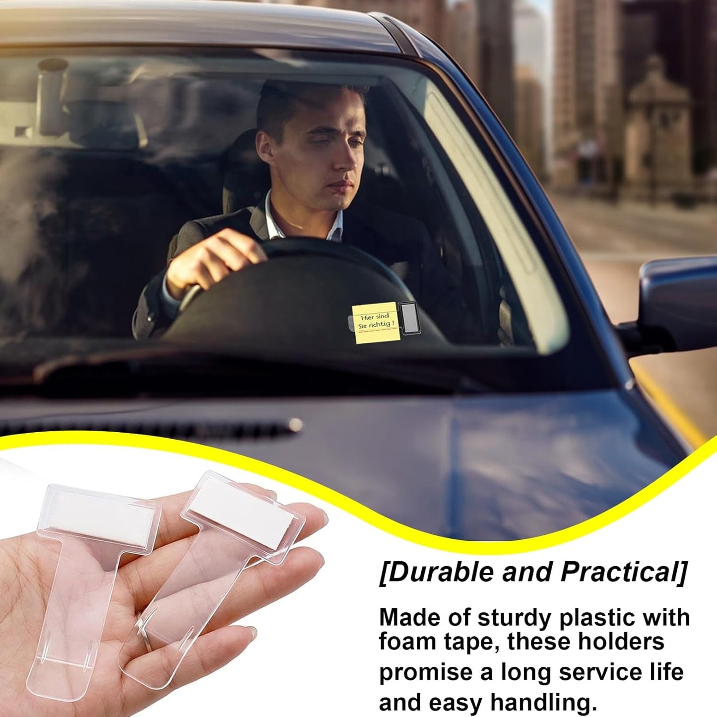 Car dashboard permit holder self adhesive cardholder