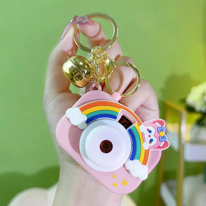 Compact creative camera keyring for daily accessory use