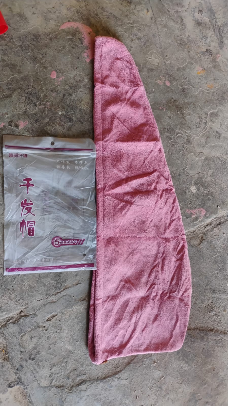 lightweight hair towel turban with secure button, easy to use hair wrap for after shower,