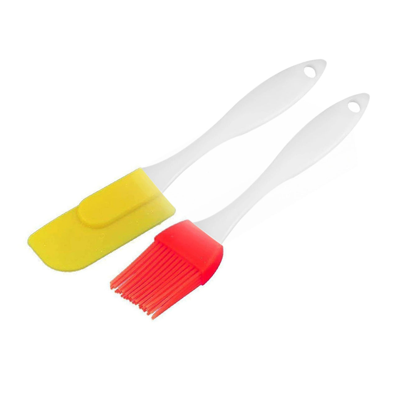 Pastry brush and spatula, baking spatula set, silicone pastry brush, silicone baking tools, food-grade spatula, multicolor kitchen brush, heat resistant brush, BPA free kitchen tools, cake decorating tools, baking accessories India