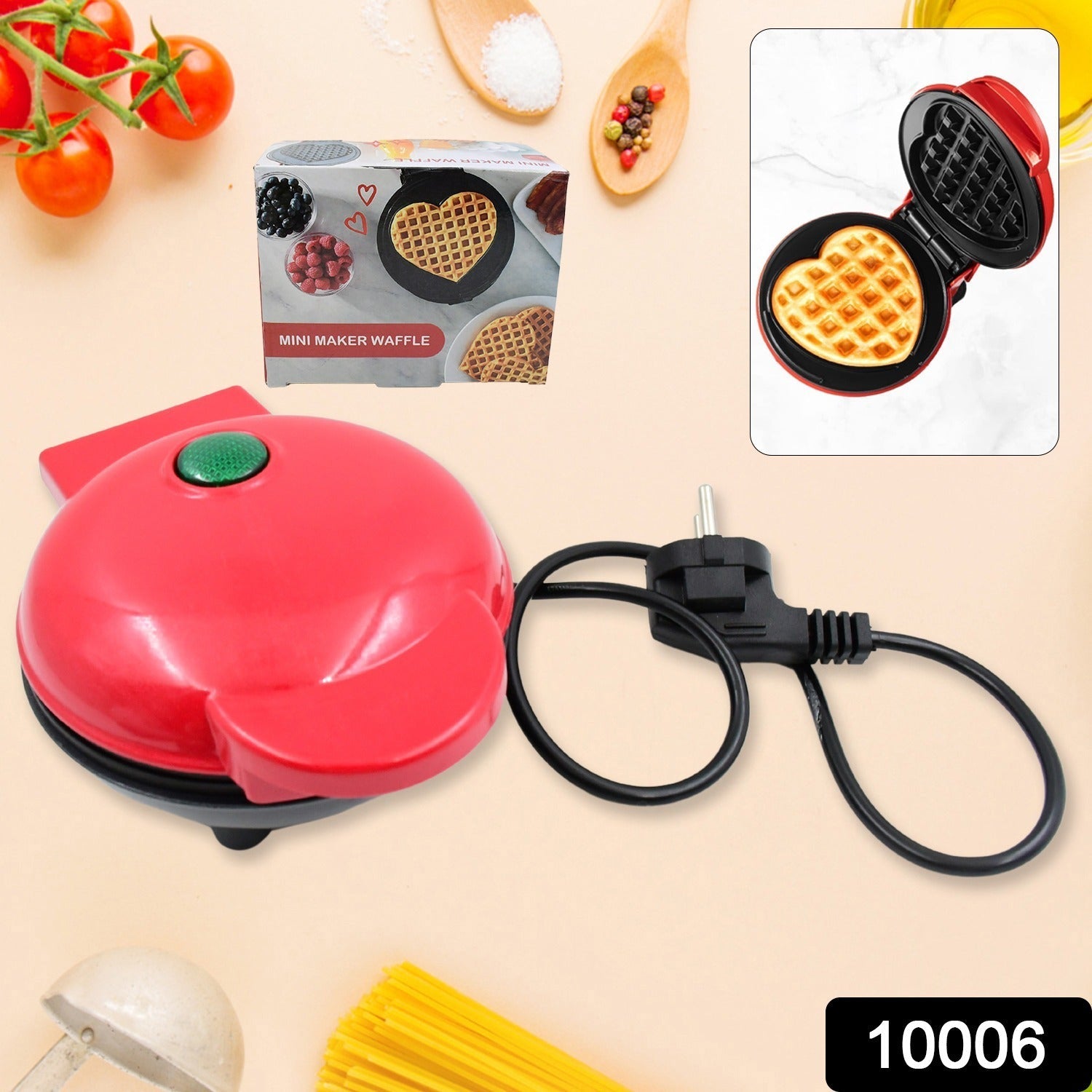 mini waffle maker machine non-stick cooking iron, compact waffle maker for paninis pancakes and snacks, breakfast snack maker with non-stick plates, easy to use mini waffle iron for home kitchen, 