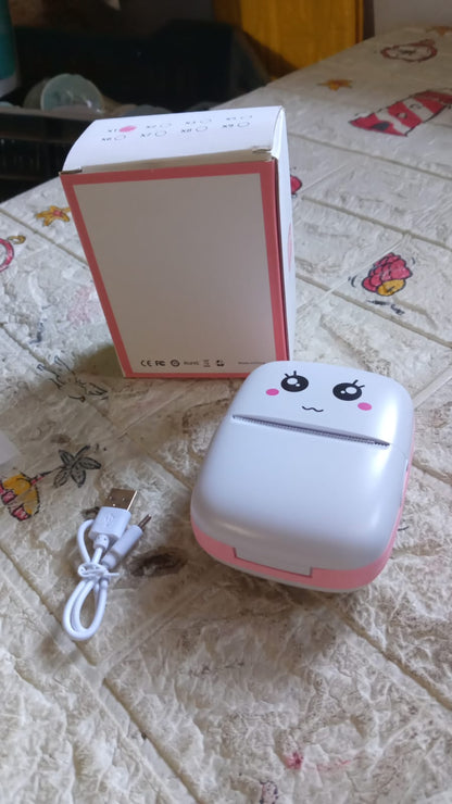 inkless pocket printer for travel journaling and study notes, mini bluetooth thermal printer for receipts and labels, 