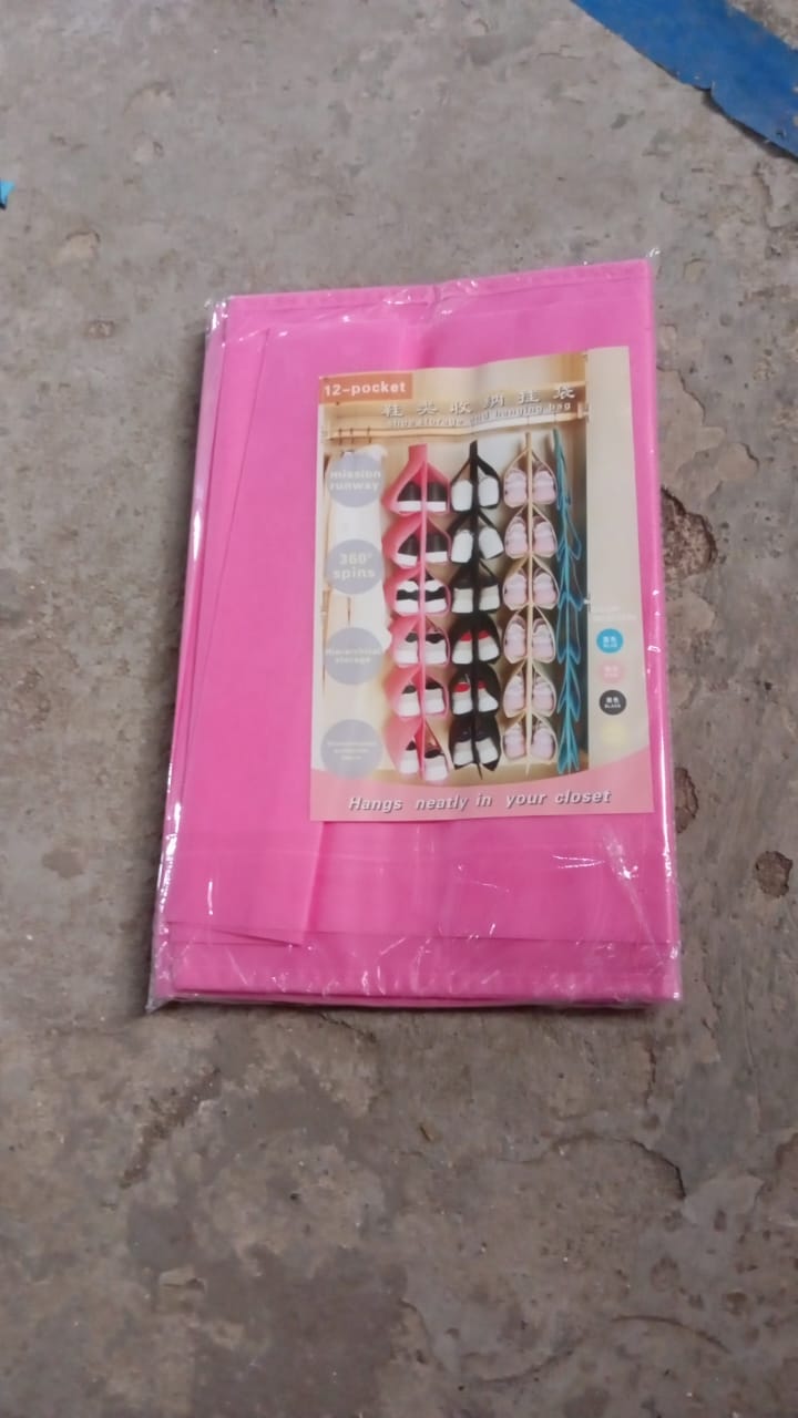 hanging storage bag, wall organizer, 12 pocket storage bag, closet hanging organizer, mix color storage pouch, hanging organizer with compartments,