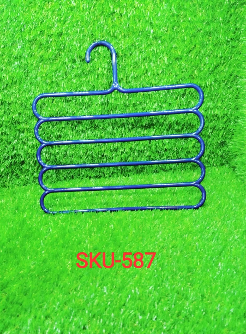 5-layer plastic hanger with a compact and practical design. multipurpose plastic hanger, 5 in 1 hanger, clothes organizer, closet space saver, non-slip plastic hanger, trouser hanger, scarf belt tie organizer, wardrobe hanger set