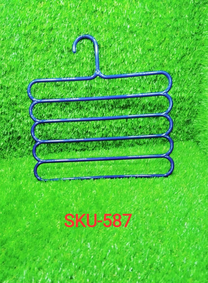 5-layer plastic hanger with a compact and practical design. multipurpose plastic hanger, 5 in 1 hanger, clothes organizer, closet space saver, non-slip plastic hanger, trouser hanger, scarf belt tie organizer, wardrobe hanger set