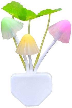 LED mushroom night light with sensor. Mushroom night light, LED sensor lamp, colorful plug-in night light, kids room night light, decorative LED lamp, automatic night light