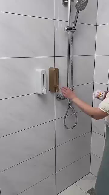 Press Wall-Mounted Manual Soap Dispenser – Refillable Plastic Hand Wash Dispenser for Bathroom & Kitchen