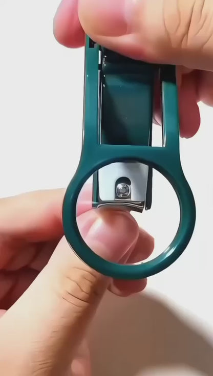 Nail Clipper with Magnifying Glass for Precision Trimming – Stainless Steel Cutter for Adults & Kids