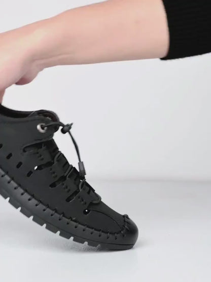 Mens Stylish Black Casual Shoes with Lace-Up Design – Synthetic Leather & Airmix Sole