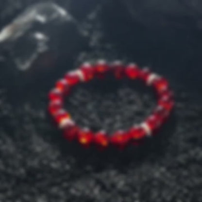 Red Crystal Wealth Bracelet for Men & Women – October Birthstone Good Luck Jewelry (Pack of 2)