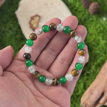 Relaxing Success & Prosperity Bracelet Combo (Pack of 2) | Beaded Stretch Unisex Healing Jewelry for Wealth & Wellness