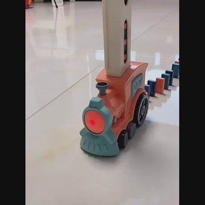 Automatic Train Toy Domino Set for Kids | BPA-Free Plastic Toy with Sound Effects & Colorful Blocks