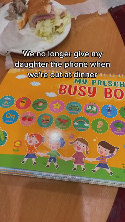 Toddler Learning Binder | Stick & Learn Activity Book for Preschool Kids | Educational Busy Book with Velcro for 2–5 Years
