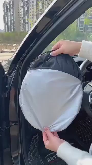 Folding Car Window Sunshade Cover – UV Protection & Heat Blocking Visor