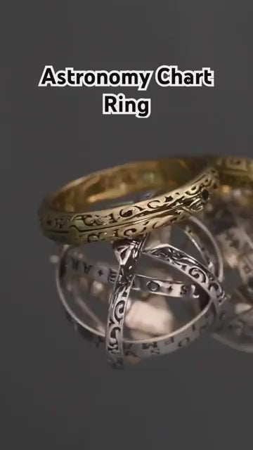 Astronomical Ball Ring - Cosmic Silver Plated Couple Finger Ring Jewelry