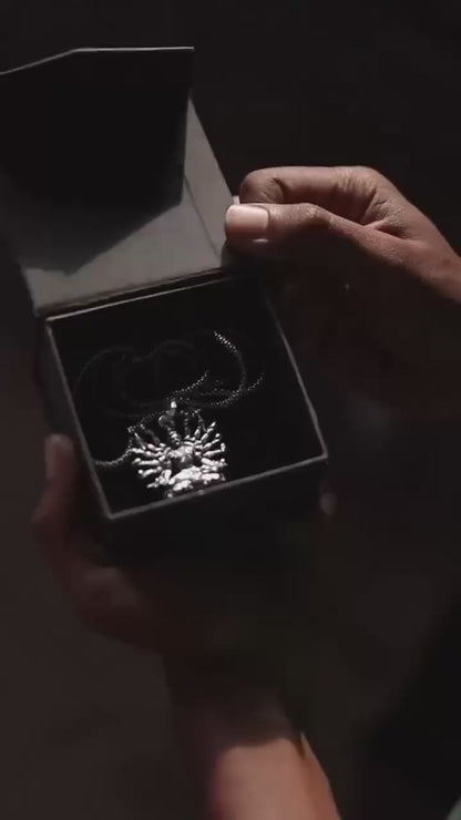 Mahadev Pendant with Chain for Men | Silver Stainless Steel Shivji Locket