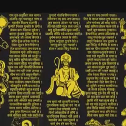 Original Hanuman Chalisa Yantra Locket with Gold Chain – Spiritual Pendant for Men