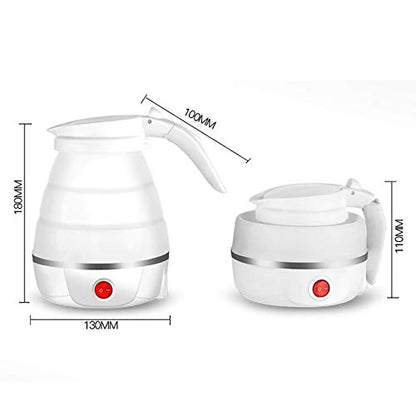 Foldable silicone kettle with lid, portable camping accessory, foldable electric kettle, travel electric kettle, silicone kettle, portable hot water boiler, camping electric kettle, compact kettle, mini electric kettle