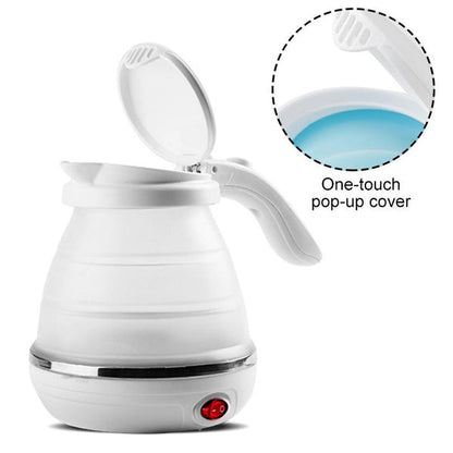 Foldable silicone kettle, electric boiler for camping, foldable electric kettle, travel electric kettle, silicone kettle, portable hot water boiler, camping electric kettle, compact kettle, mini electric kettle